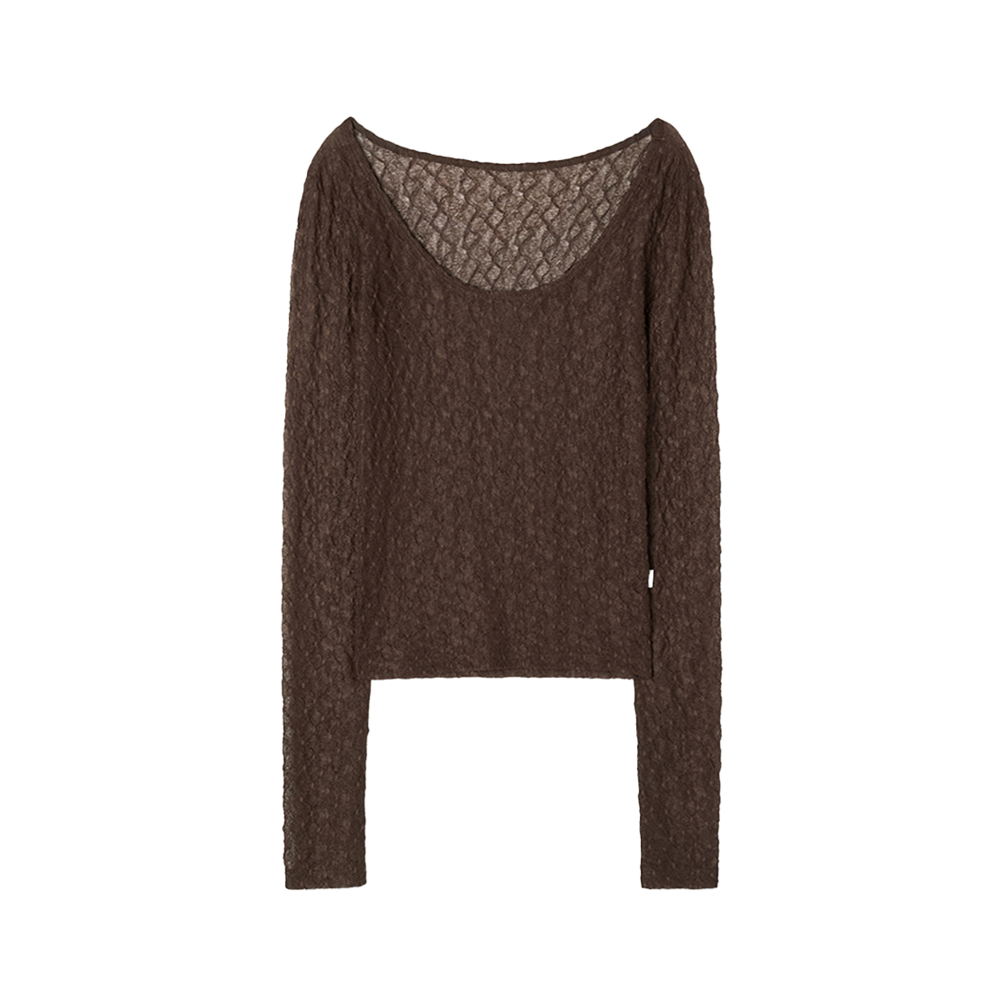 SW2F2TO01BR symmetric percent Lace Two-Way Top Brown