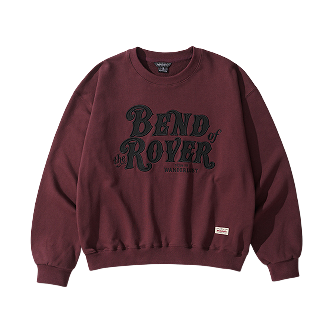 ISMT7876_burgundy_29 WV PROJECT Band Rover Heavy Cotton Sweatshirt Burgundy ISMT7876
