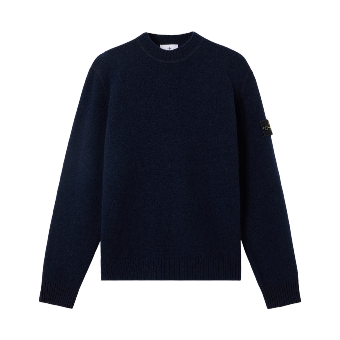 L2S1551000-50S0N22-V0M20 Stone Island 5100050 Baby Alpaca Blend Loose-Fit Crewneck Jumper with Contrast Knit Details Blue Melange - 26FW