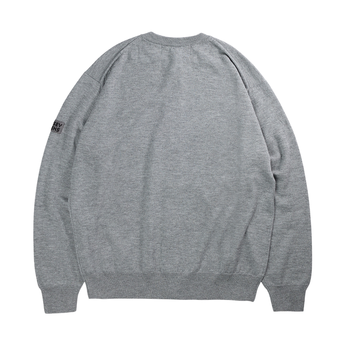 건지울른스 슈퍼파인 메리노울 라운드넥 가디건 그레이(Guernsey Woollens Superfine Merino Wool Round Neck Cardigan Grey) - 2