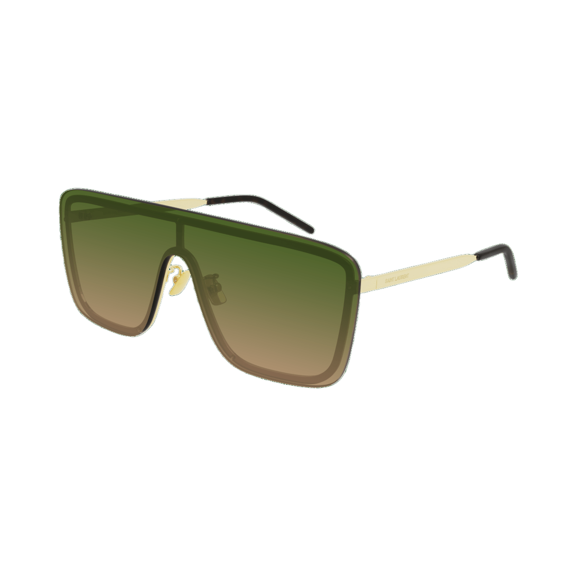 생로랑 SL 364 마스크 선글라스 그린 골드(Saint Laurent SL 364 Mask Sunglasses Green Gold) - 2