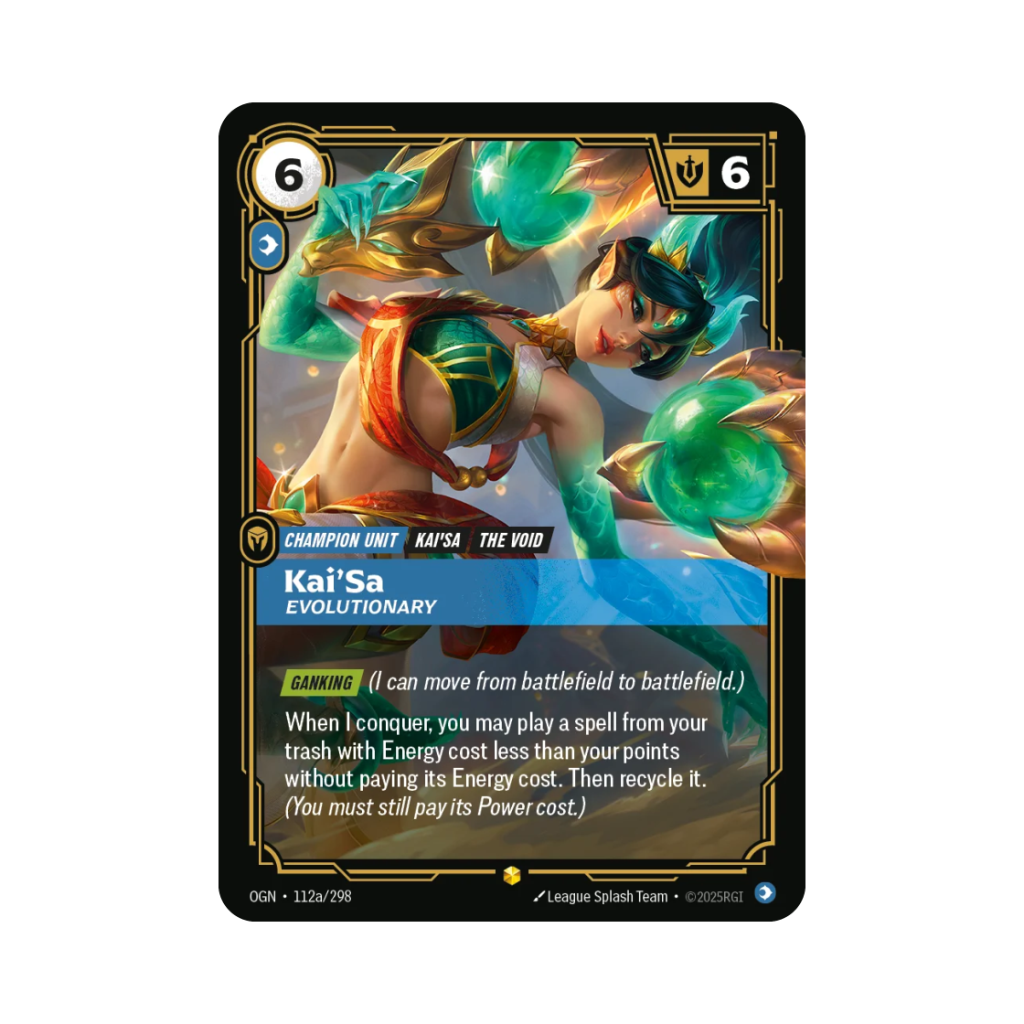 OGN-112a-298-F Riftbound Kai'Sa S AA Foil Origins (English Ver.)