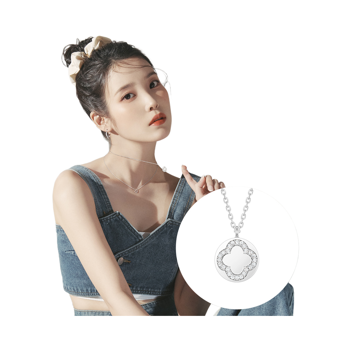 제이에스티나 제이에스티나 CLOVIA 목걸이 (JJCLNQ3BS163SW420)(Jestina Jestina Clovia 목걸이 (Jjclnq3Bs163Sw420)) - 2