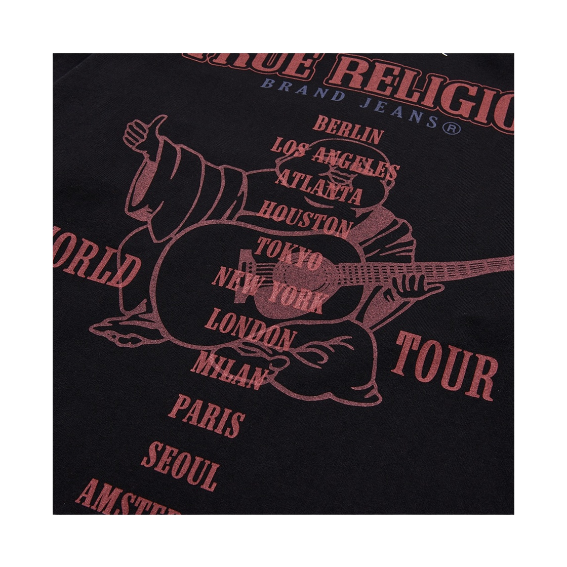 트루릴리젼 월드 투어 롱 슬리브 솔리드 블랙(True Religion World Tour Long Sleeve Solid Black) - 3