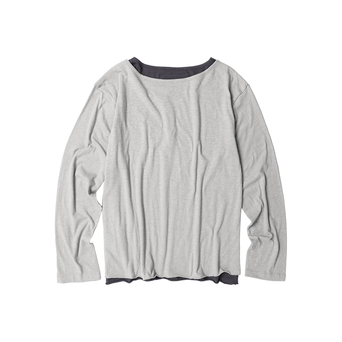 더바이닐하우스 버튼 레이어드 긴팔 티셔츠 그레이(Thevinylhouse Button Layered Ls Tee Grey) - 2