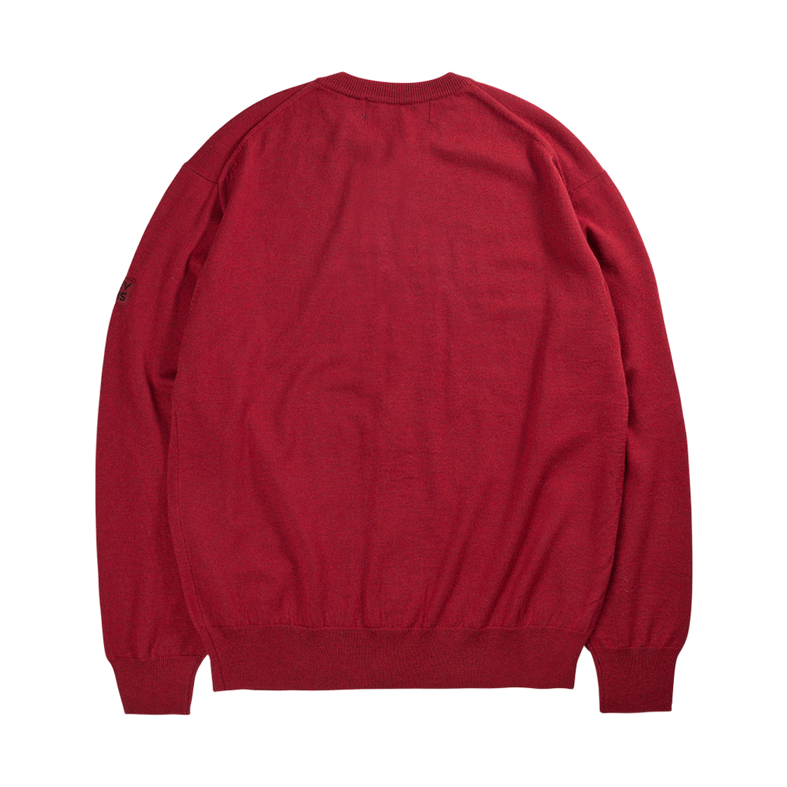 건지울른스 슈퍼파인 메리노울 라운드넥 가디건 딥 레드(Guernsey Woollens Superfine Merino Wool Round Neck Cardigan Deep Red) - 2