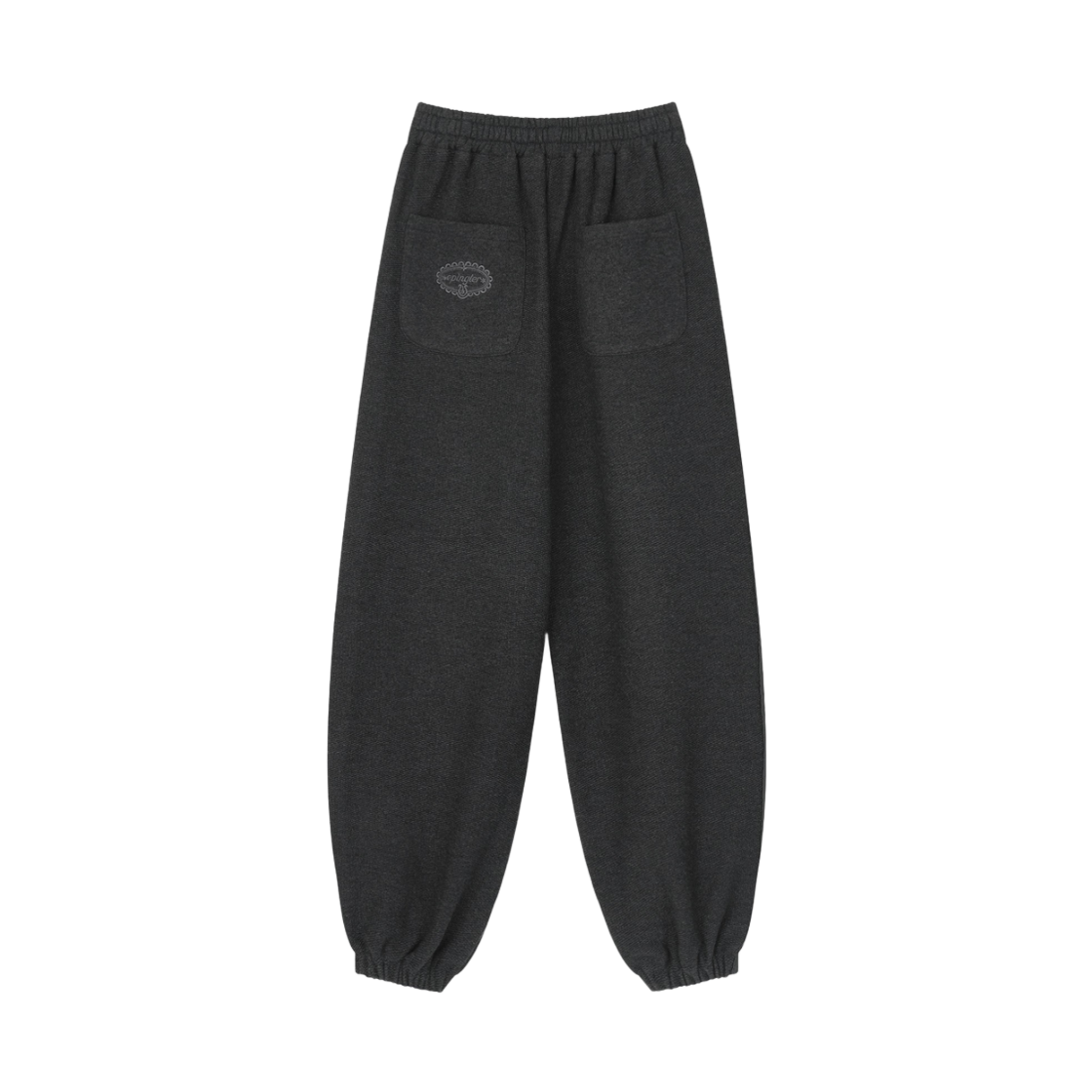 에핑글러 우먼 울 블렌드 레이스드 스웨트팬츠 차콜 - 26FW(Epingler Women Wool Blend Laced Sweatpants Charcoal - 26FW) - 2