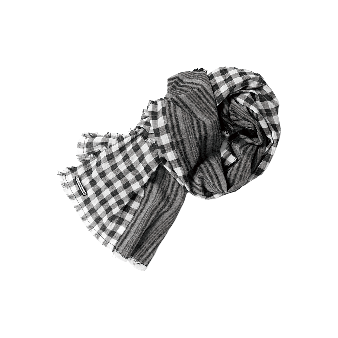 더바이닐하우스 프린지 멀티 스카프 블랙(Thevinylhouse Fringe Multi Scarf Black) - 3
