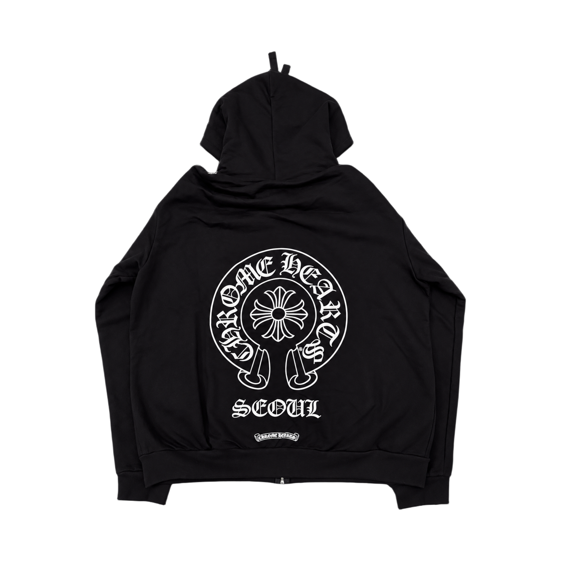 - Chrome Hearts Horseshoe Fleece Hoodie Zip-Up Black - Seoul Exclusive