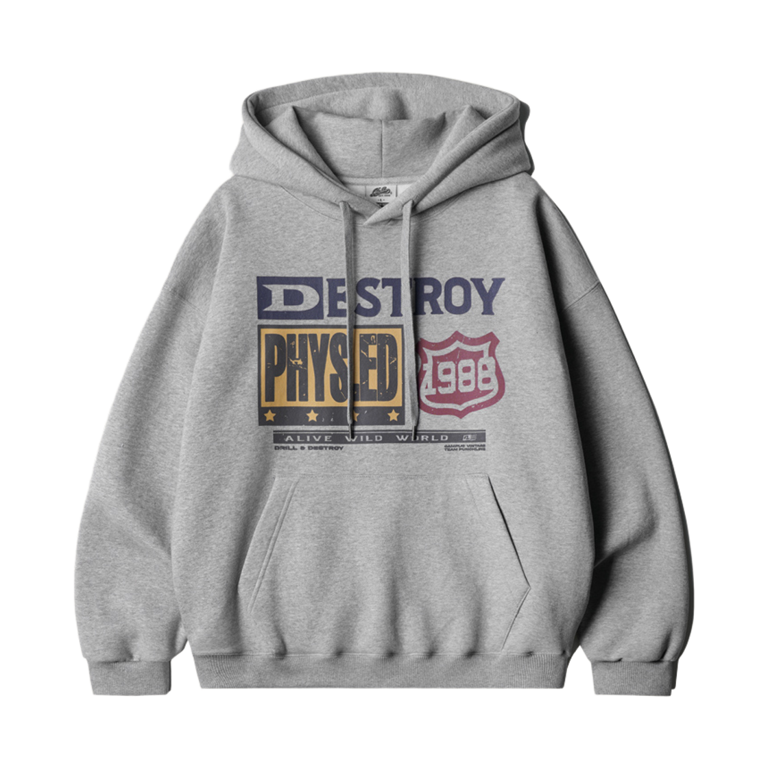 JIHD9203_gray_29 PUNCHLINE The World Hoodie Gray JIHD9203