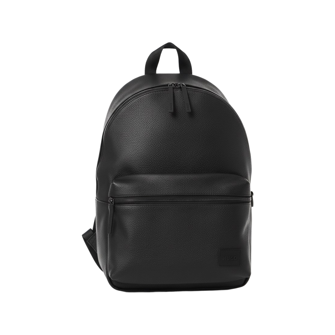 휴고 보스 러버 로고 패치 지퍼 백팩 블랙(Hugo Boss Rubber Logo Patch Zipper Backpack Black)