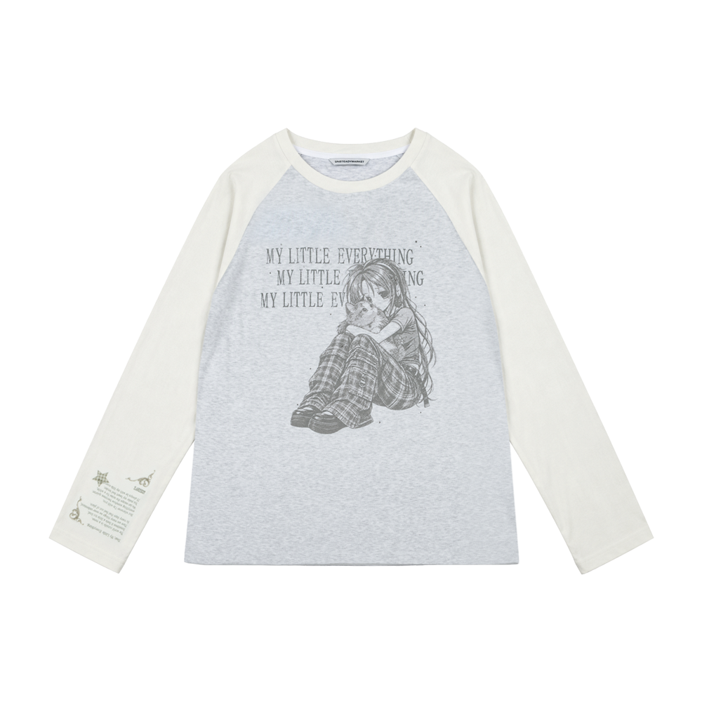 LS05 Unsteady Market Stardust Raglan LS Tee_Cream White