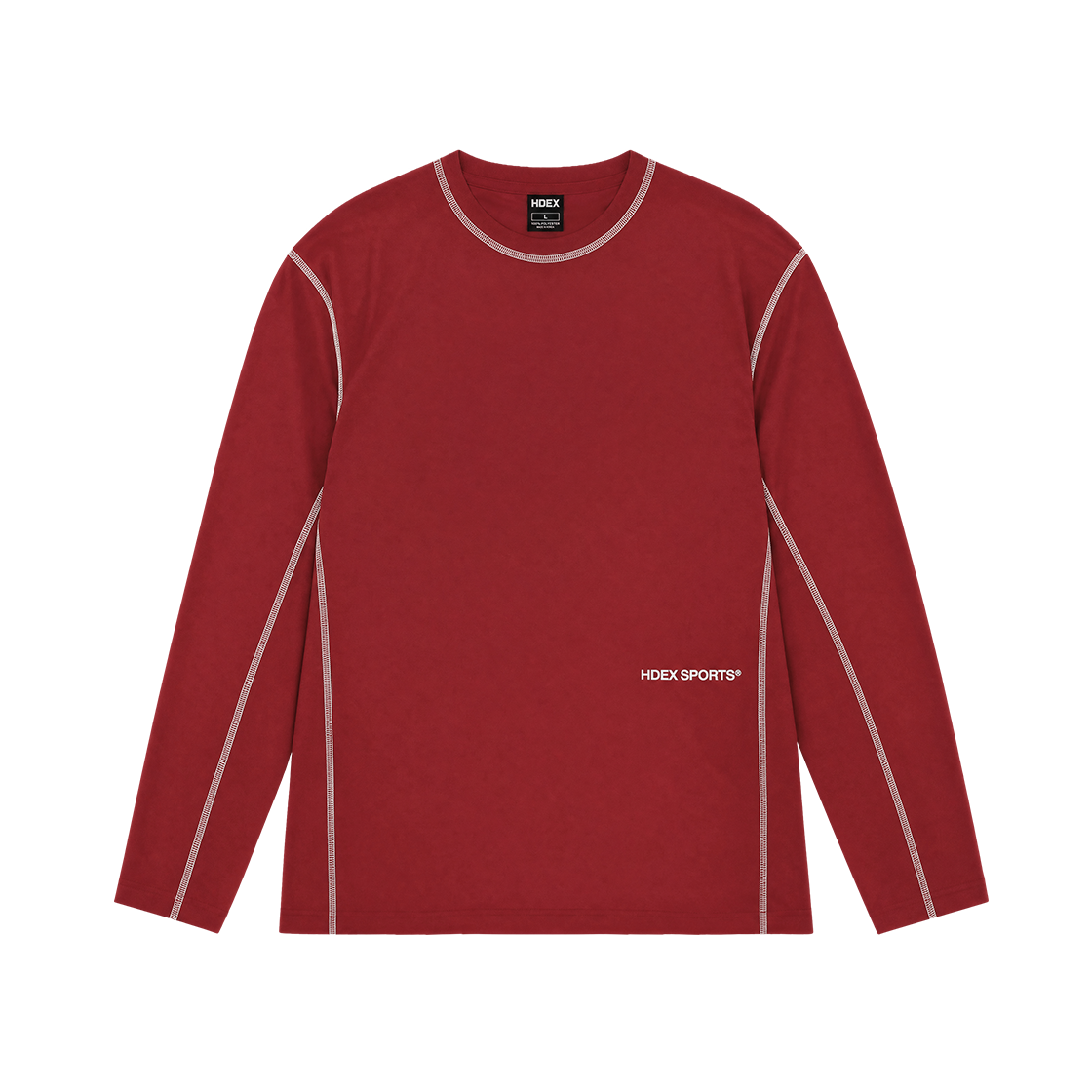 H1AM3USTL08DRD HDEX EZ Prime Tencel Long Sleeve Deep Red