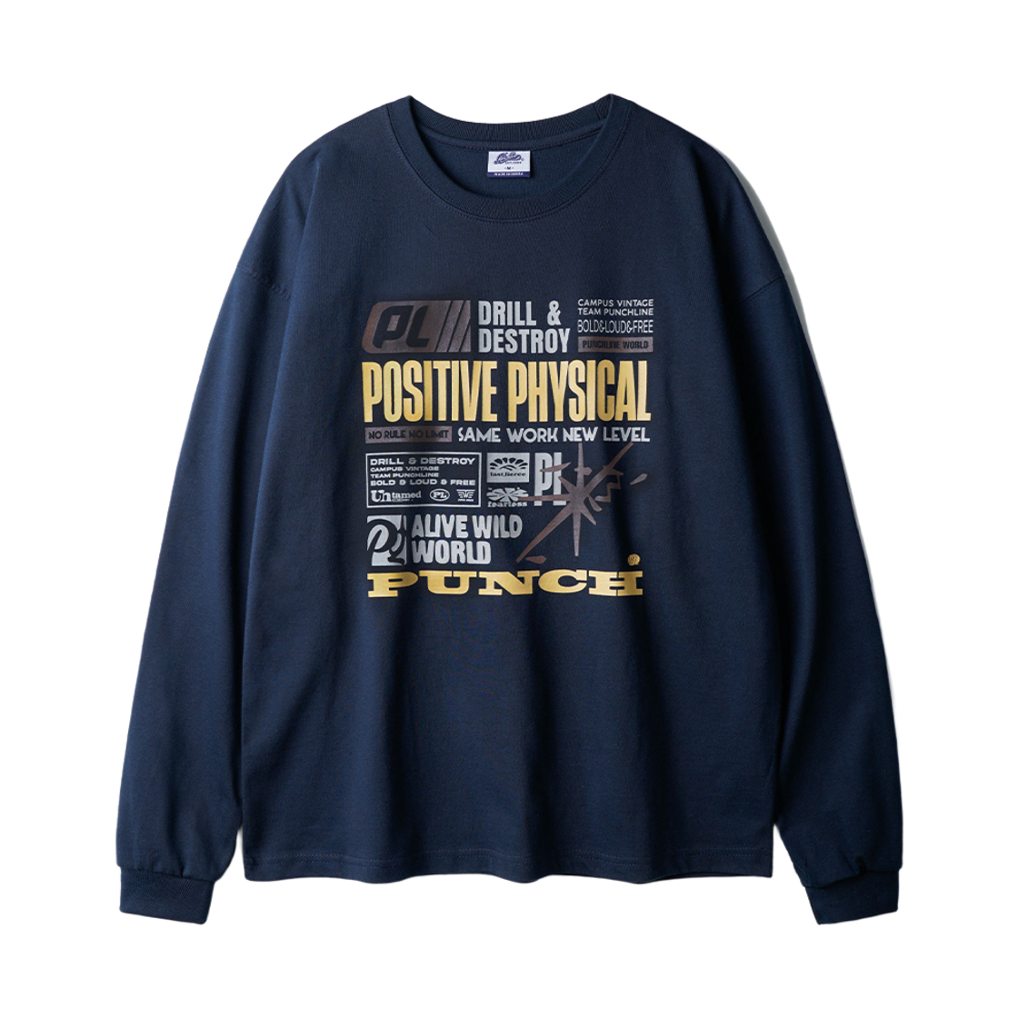 JILT9202_navy_29 PUNCHLINE News Letter Long Sleeve Navy JILT9202