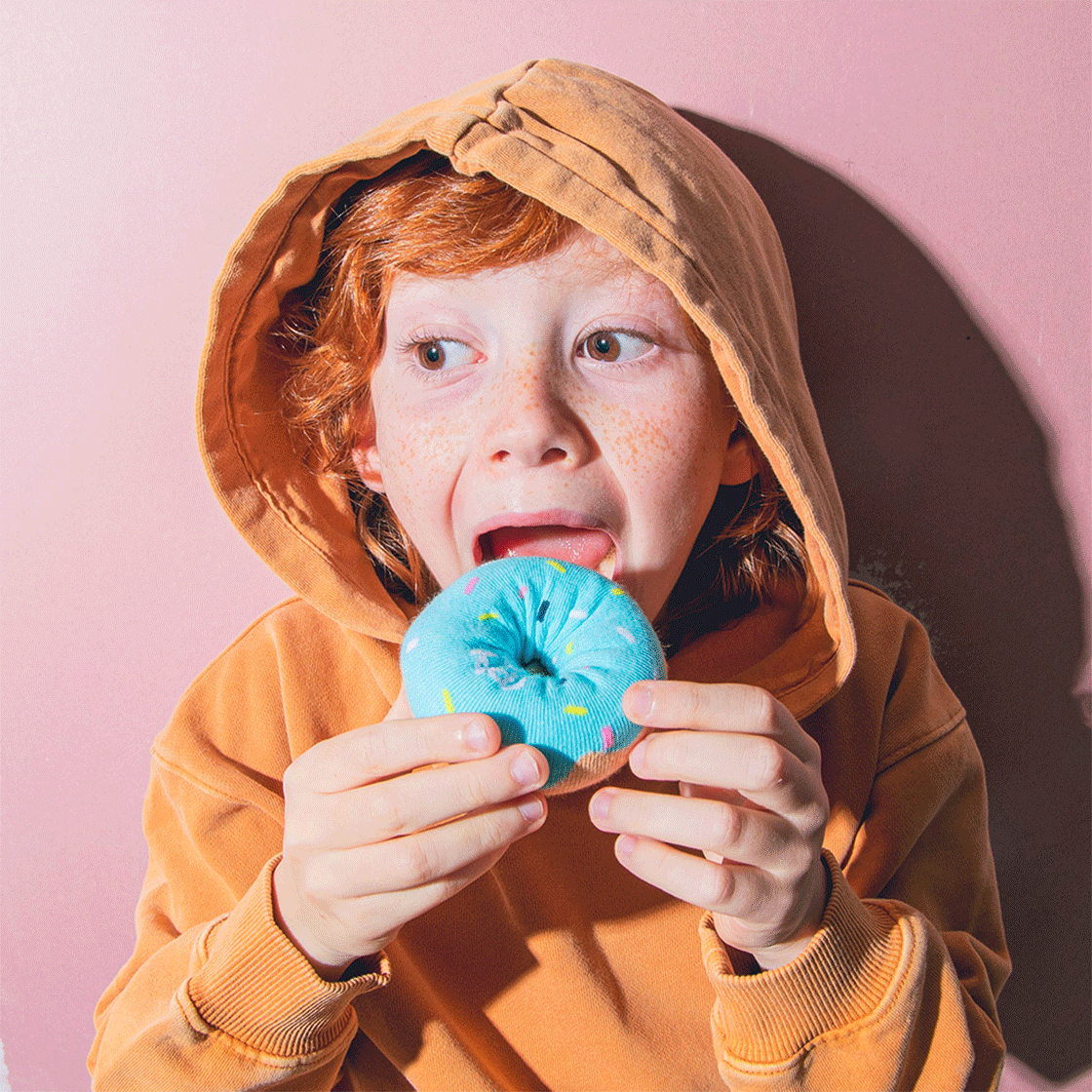 잇마이삭스 3D Donut 도넛 키즈양말 블루(Eat My Socks 3D Donut Kids Blue) - 4