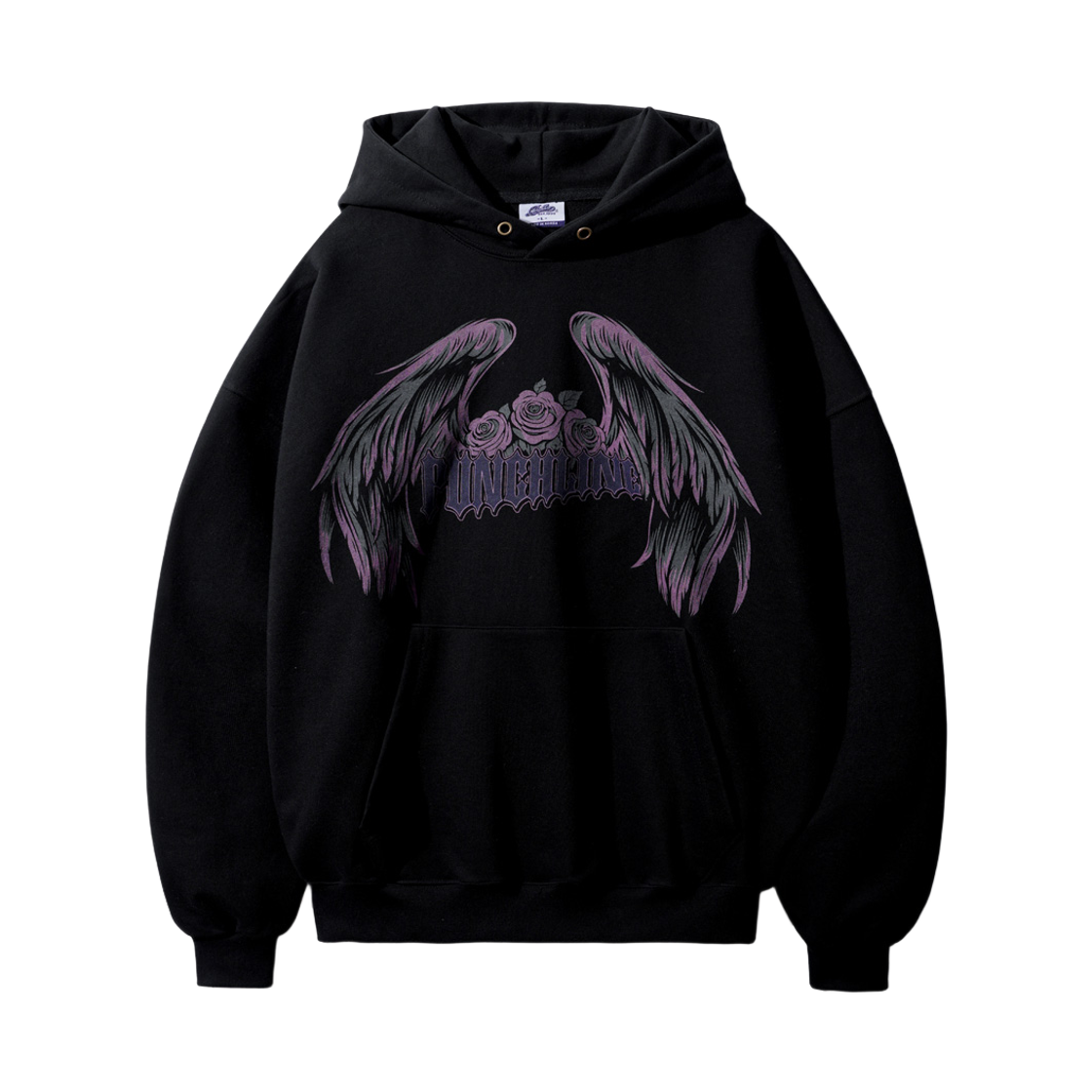 JJHD9165_black_29 PUNCHLINE Choke Feather Hoodie Black JJHD9165