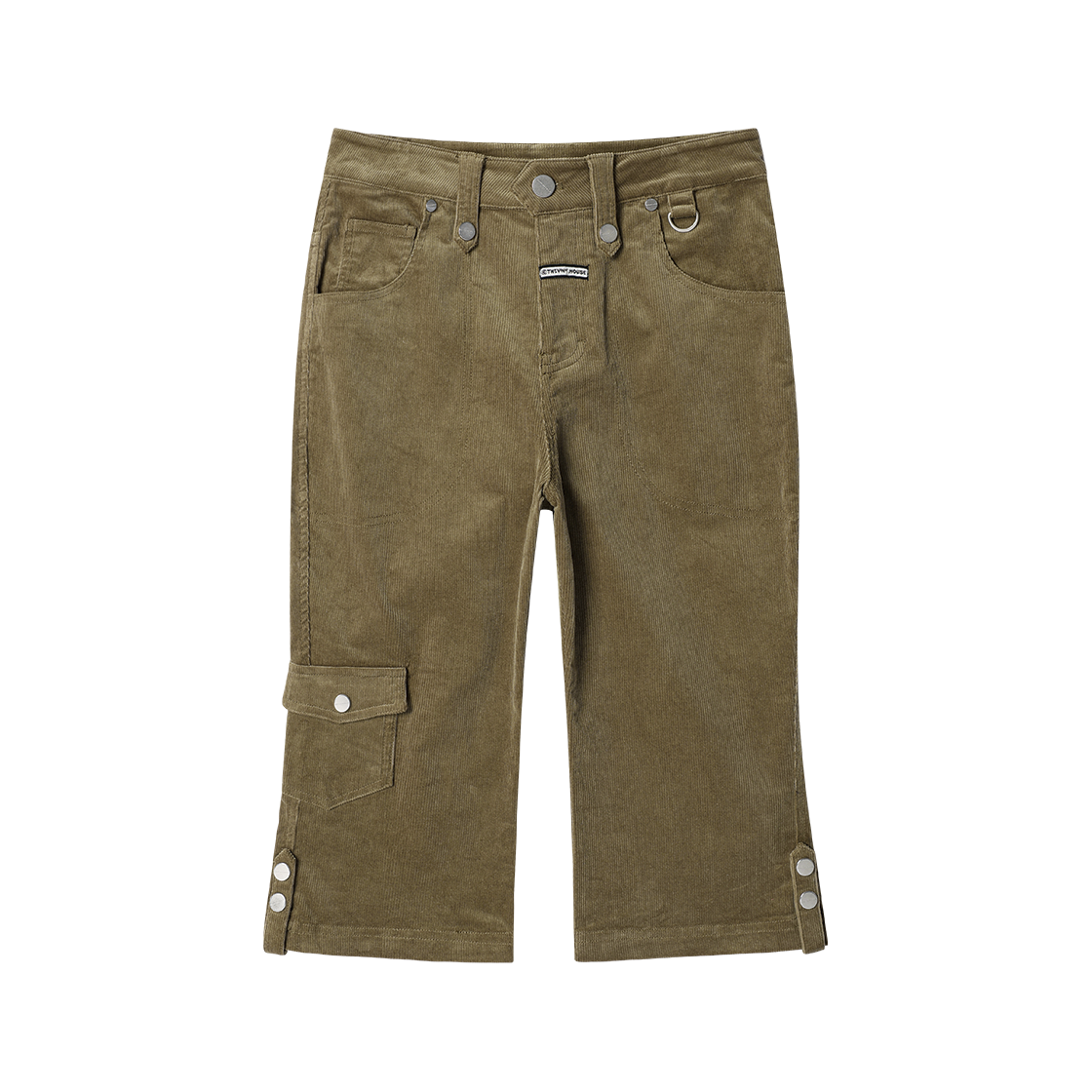 더바이닐하우스 유틸리티 코듀로이 카프리 팬츠(W) 브라운(Thevinylhouse Utility Corduroy Capri Pants(W) Brown)