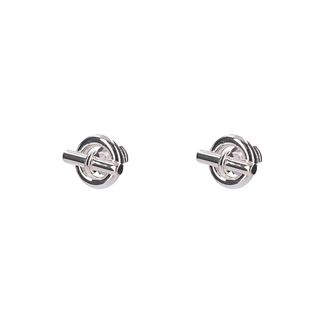 ITAGEWHEV5UF Hermes Enchainement Earrings Silver