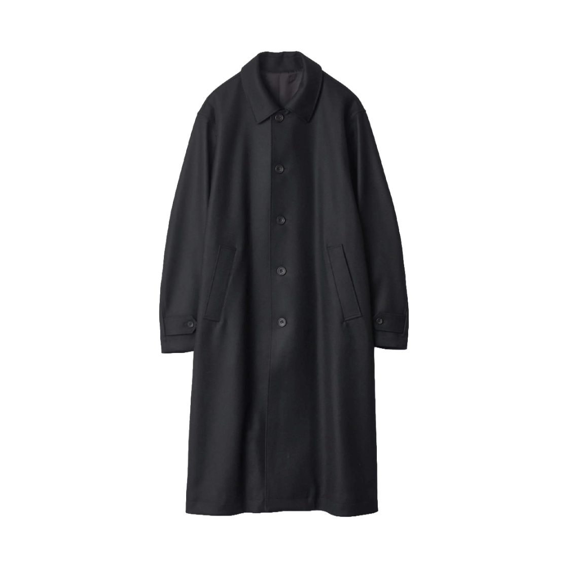 KM6DCOBSI16BK ssstein Wool Melton Oversized Investigated Coat Black - 26FW