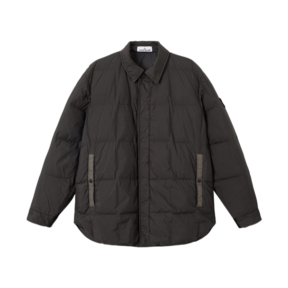 L2S1541000-33S0A23-V0062 Stone Island 4100033 Garment Dyed Crinkle Reps NY Stand Collar Down Jacket with Wind Resistance and Anti-Drop Lead Grey - 26FW