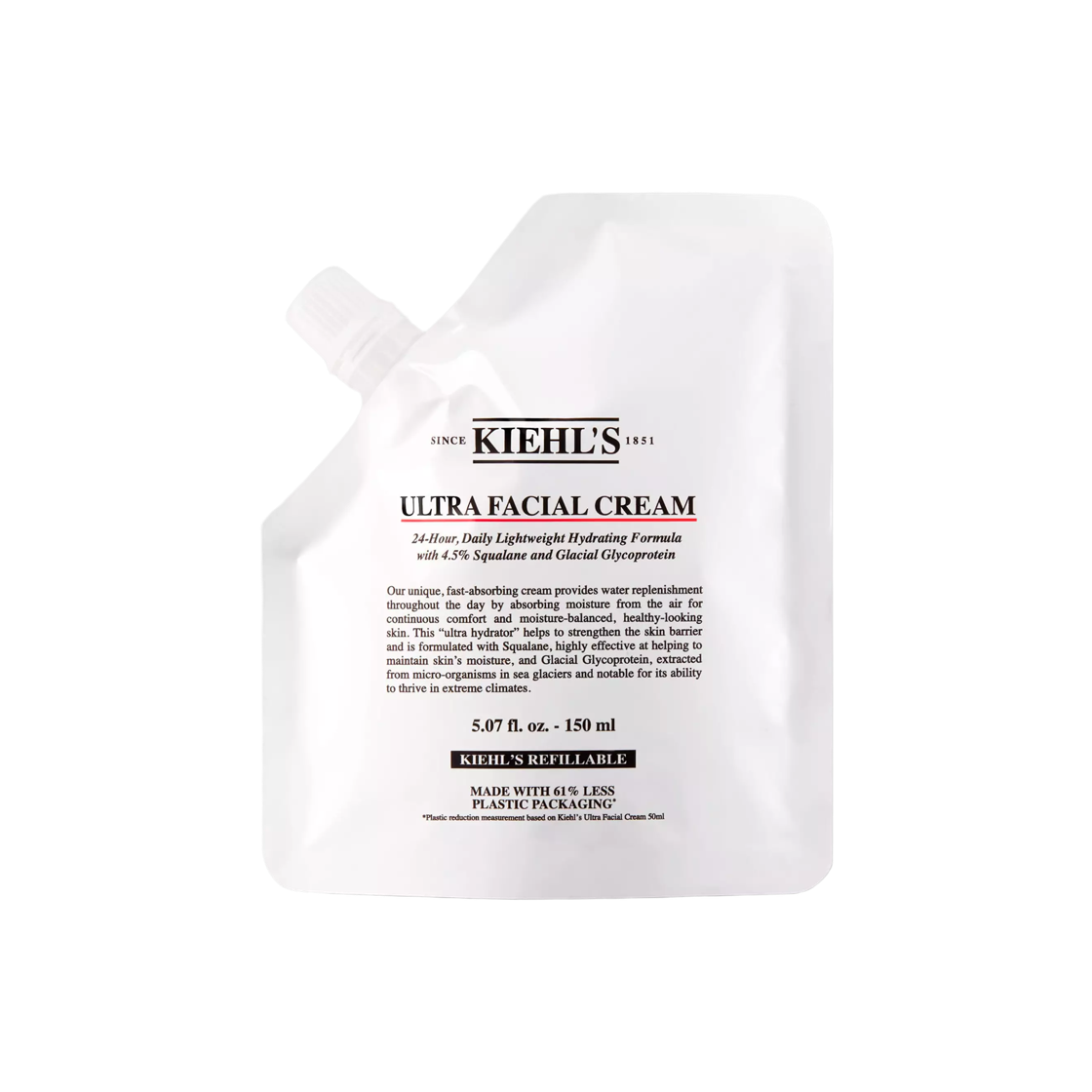 키엘 울트라 훼이셜 크림 리필 파우치 150ml(Kiehl's Ultra Facial Cream Refill Pouch 150ml) - 1
