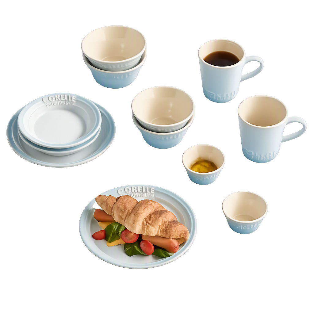 코렐 코디네이츠 브리즈스톤 12P_블루(Corelle Coordinates Breeze Stone 12‑Piece Set (Blue))