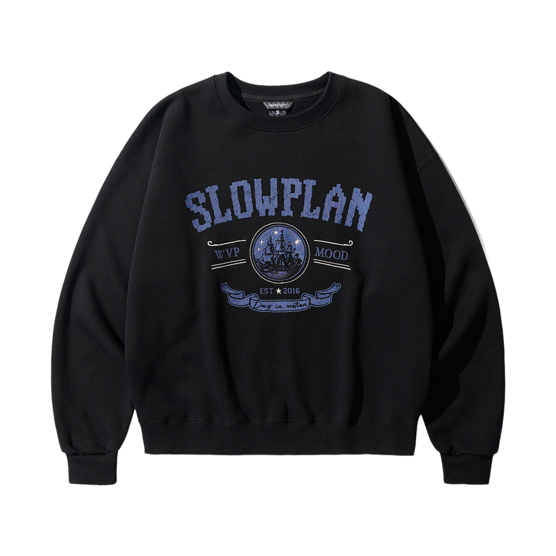 HSMT7882_black_29 WV PROJECT Slow Plan Sweatshirt Black HSMT7882