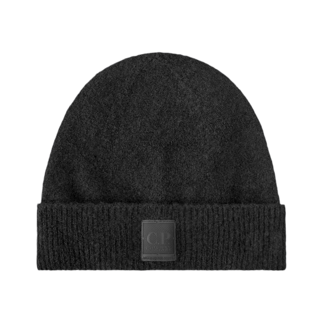 21CLAC036A110778A999 C.P. Company Metropolis Series Boucle Extrafine Merino Beanie Black - 26FW