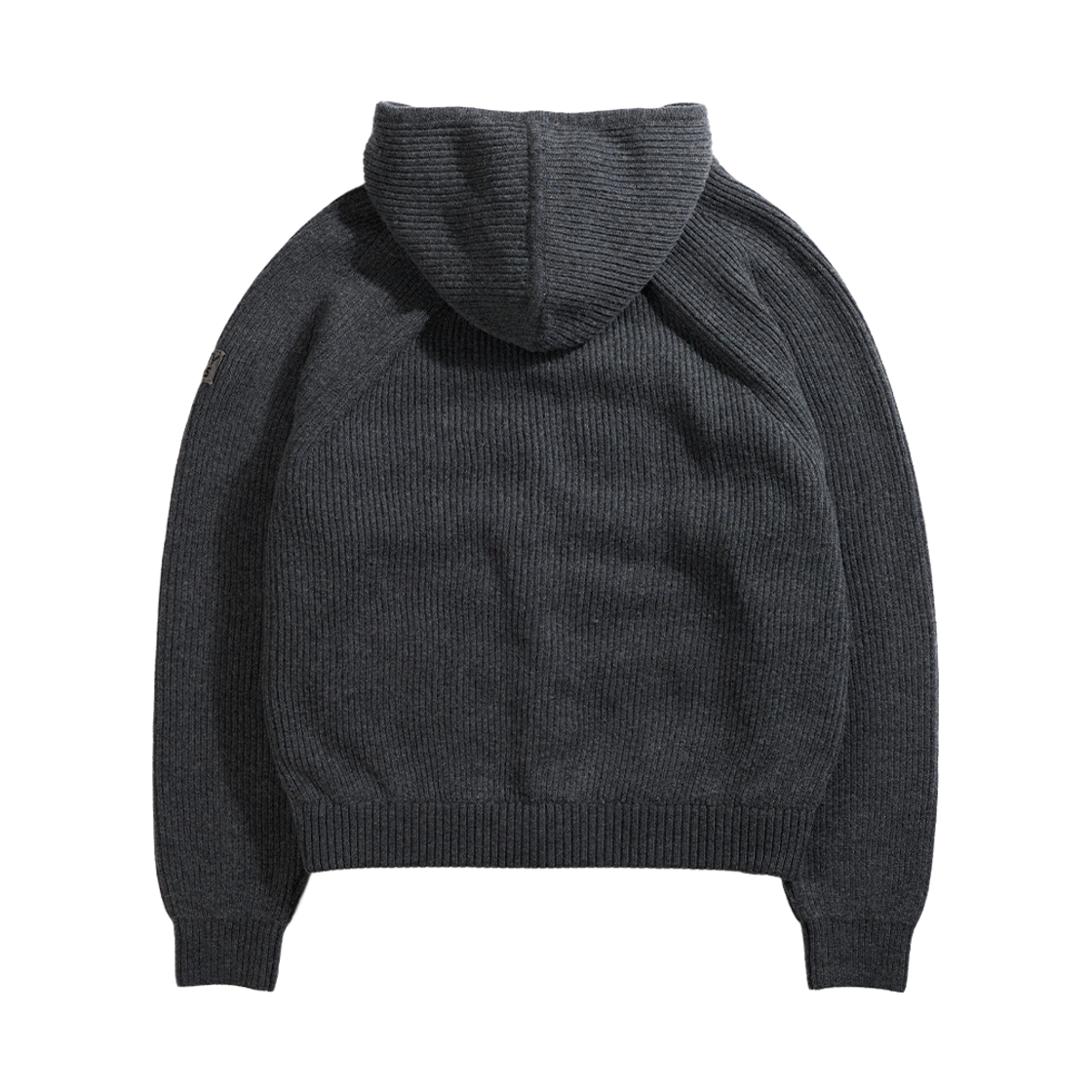 건지울른스 구스 다운 하이브리드 후드 집업 스웨터 그레이(Guernsey Woollens Goose Down Hybrid Hooded Zip Up Sweater Grey) - 2