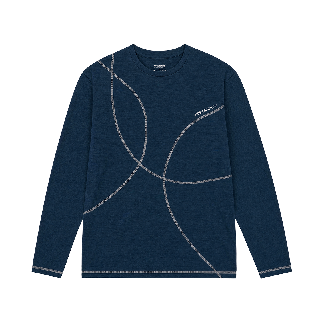 H1AM3USTL120NV HDEX Curve Stitch Running Long Sleeve Navy