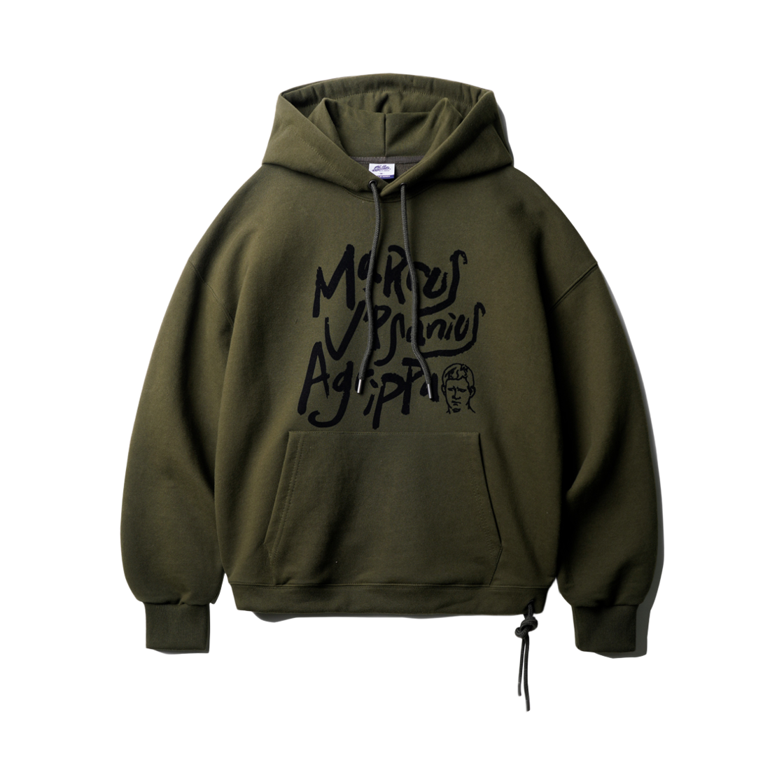 NSHD9187_darkkhaki_29 PUNCHLINE Agrippa String Hoodie Darkkhaki NSHD9187