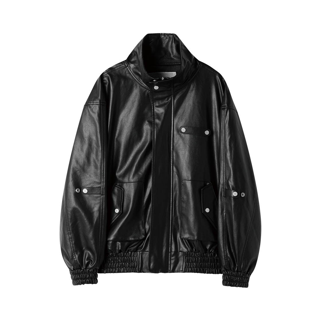 더바이닐하우스 러기드 레더 재킷 블랙(Thevinylhouse Rugged Leather Jacket Black) - 1