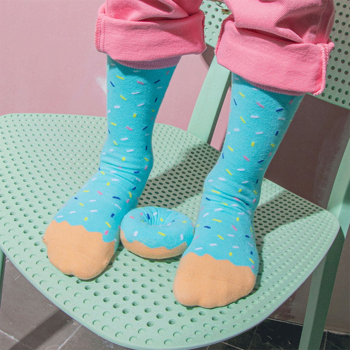 잇마이삭스 3D Donut 도넛 키즈양말 블루(Eat My Socks 3D Donut Kids Blue) - 3