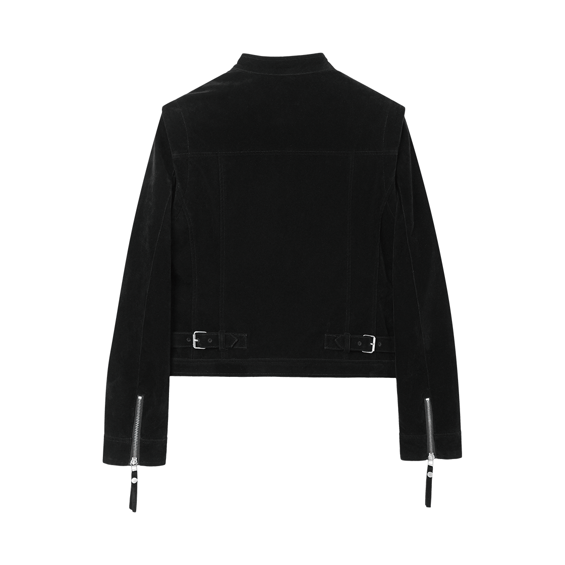 더바이닐하우스 논 카라 스웨이드 재킷(W) 블랙(Thevinylhouse Non Collar Suede Jacket(W) Black) - 2