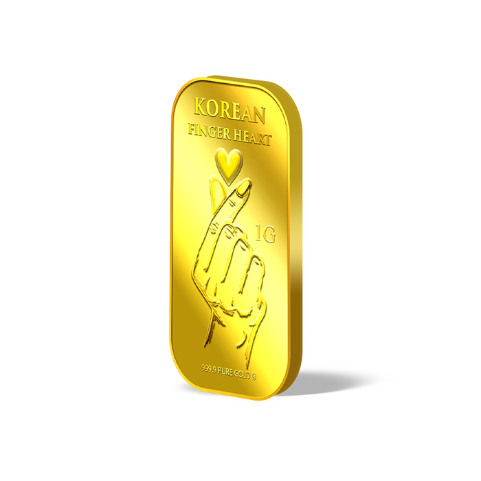 퓨어골드 24K 순금 싱가폴 프리미엄 골드바 1g 손하트(puregoldsg Finger Heart 1G Gold Bar) - 2