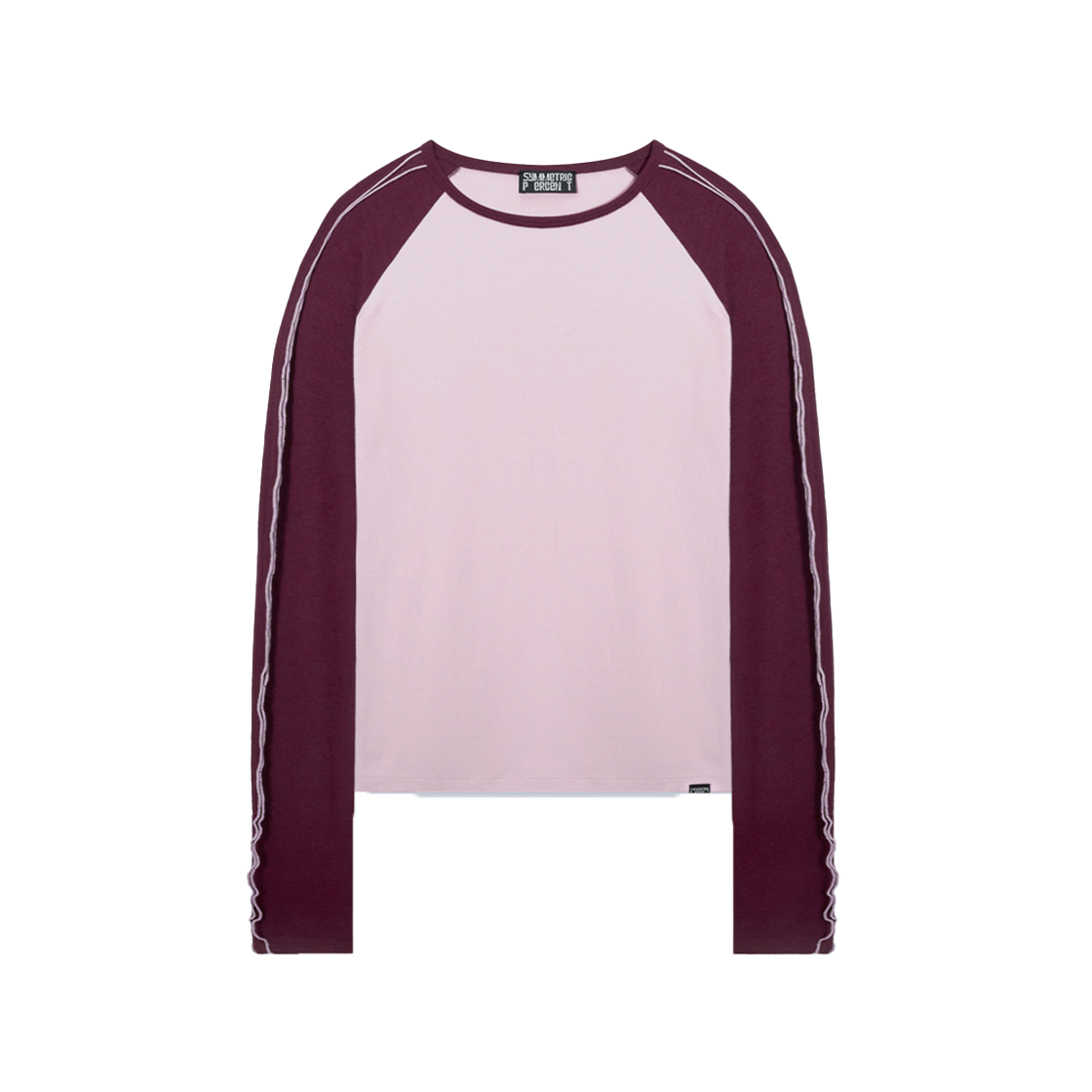SW2F4TO04PK symmetric percent Raglan Long Sleeve TS Pink