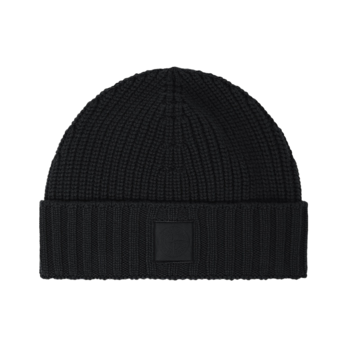 L2S15N1000-06S01FF-V0029 Stone Island N100006 Cashmere_S.I. Ghost Knit Beanie with Tonal Compass Logo Patch Black - 26FW