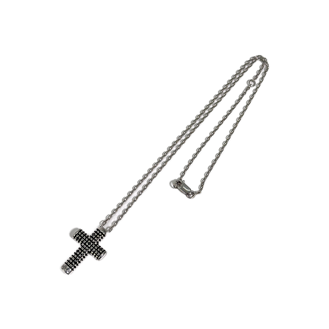 ITS2IARQKNEN Damiani Metropolitan Cross Necklace Silver Diamond