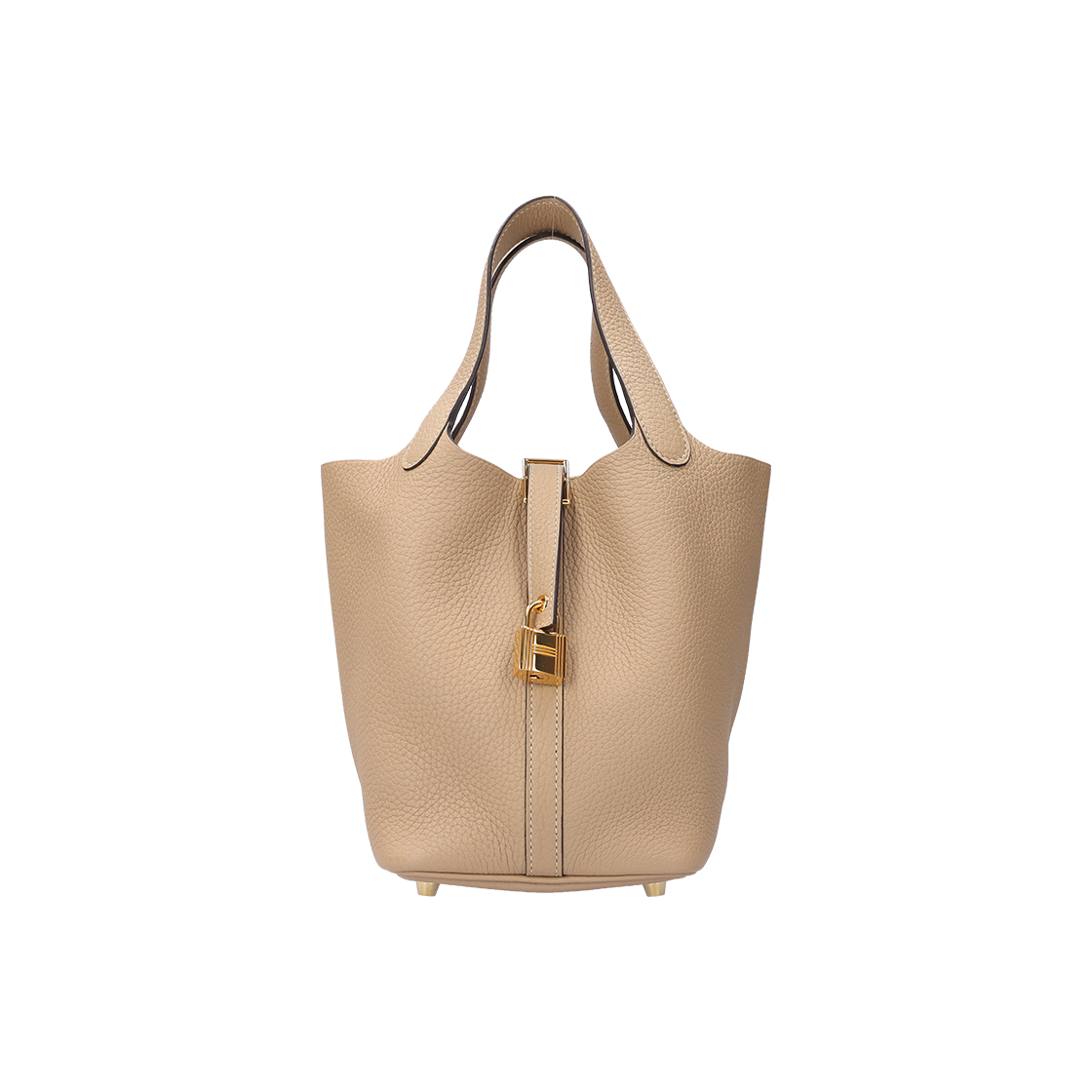 ITF7BF2A3UV9 Hermes Picotin Lock 18 Clemence Bag Beige