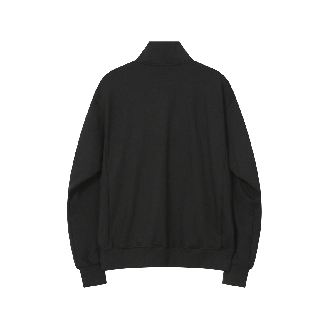 폴리테루 휴먼인덱스 하프 집 스웨트셔츠 블랙(Polyteru Human Index Half-Zip Sweatshirt Black) - 2