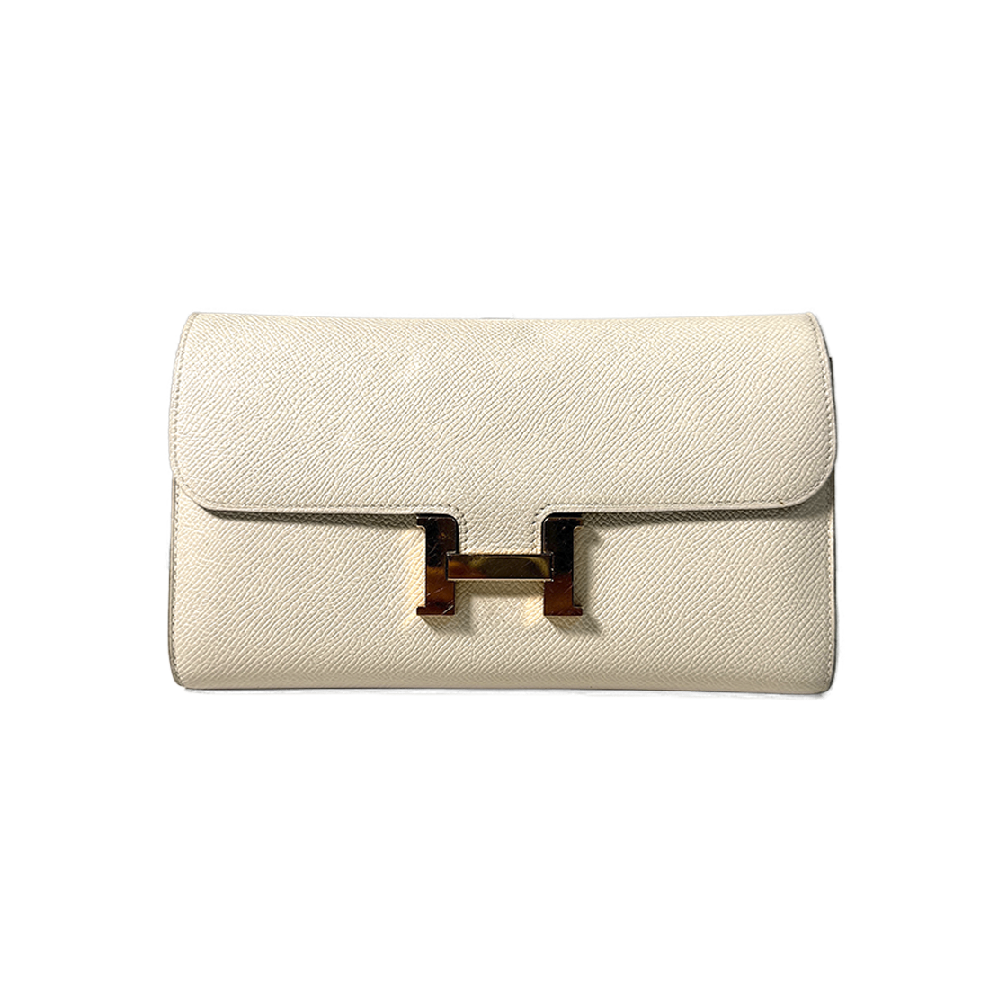 ITSTFRRVNTUB Hermes Constance Long Wallet Crossbody Bag Cream Ivory Gold Hardware