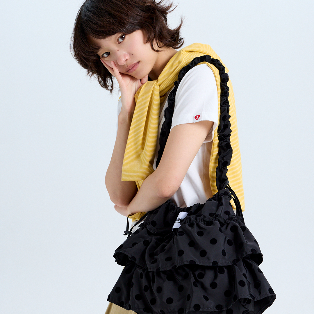 마크니 캉캉 프릴 숄더 크로스 백 도트 블랙(MACNI Cancan Frill Shoulder Cross Bag Dot Black) - 2