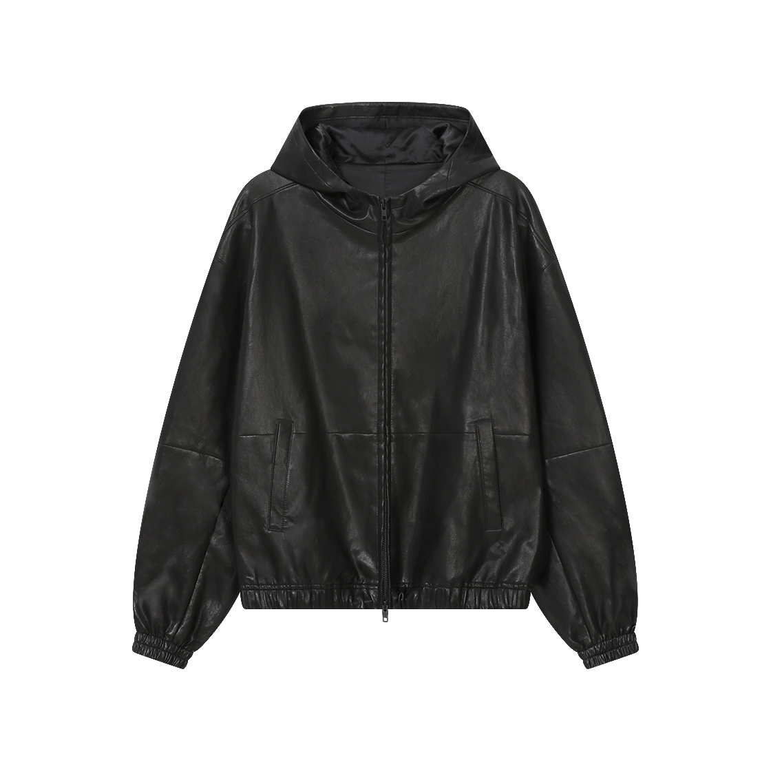 HM6LLE0051B0 Polyteru Human Index Pitt Hooded Jacket Black