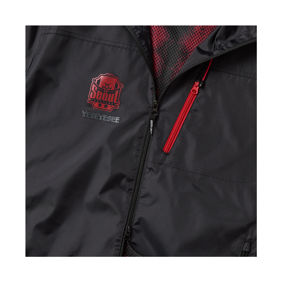 [KREAM 단독] 예스아이씨 X 에프씨서울 윈드브레이커 블랙([KREAM 단독] YESEYESEE X FC SEOUL Windbreaker Black) - 4