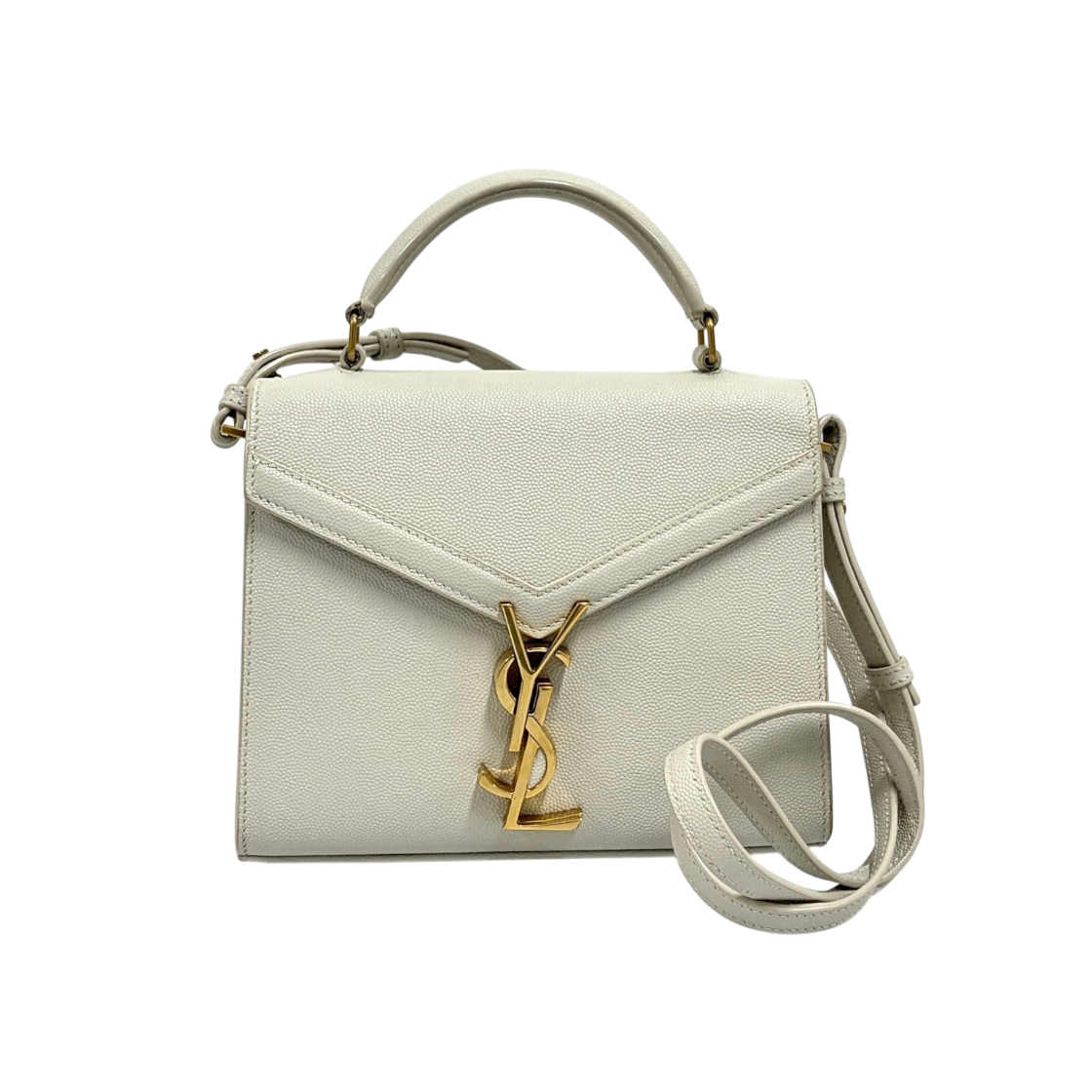 IT6AJSHWKEE2 Saint Laurent Cassandra Mini Top Handle Tote Bag