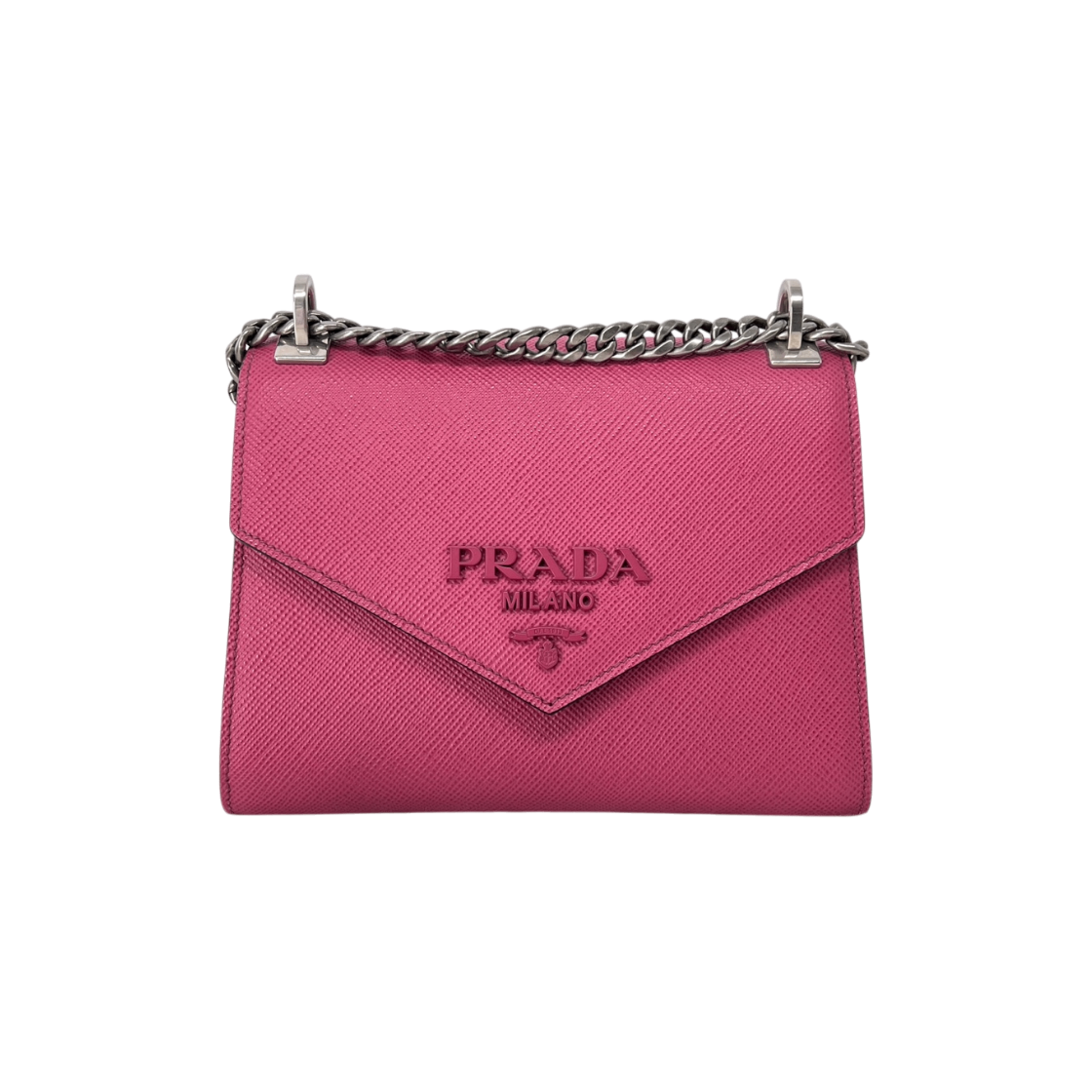 IT8KES2UUBLE Prada Saffiano Monochrome Chain Shoulder Bag