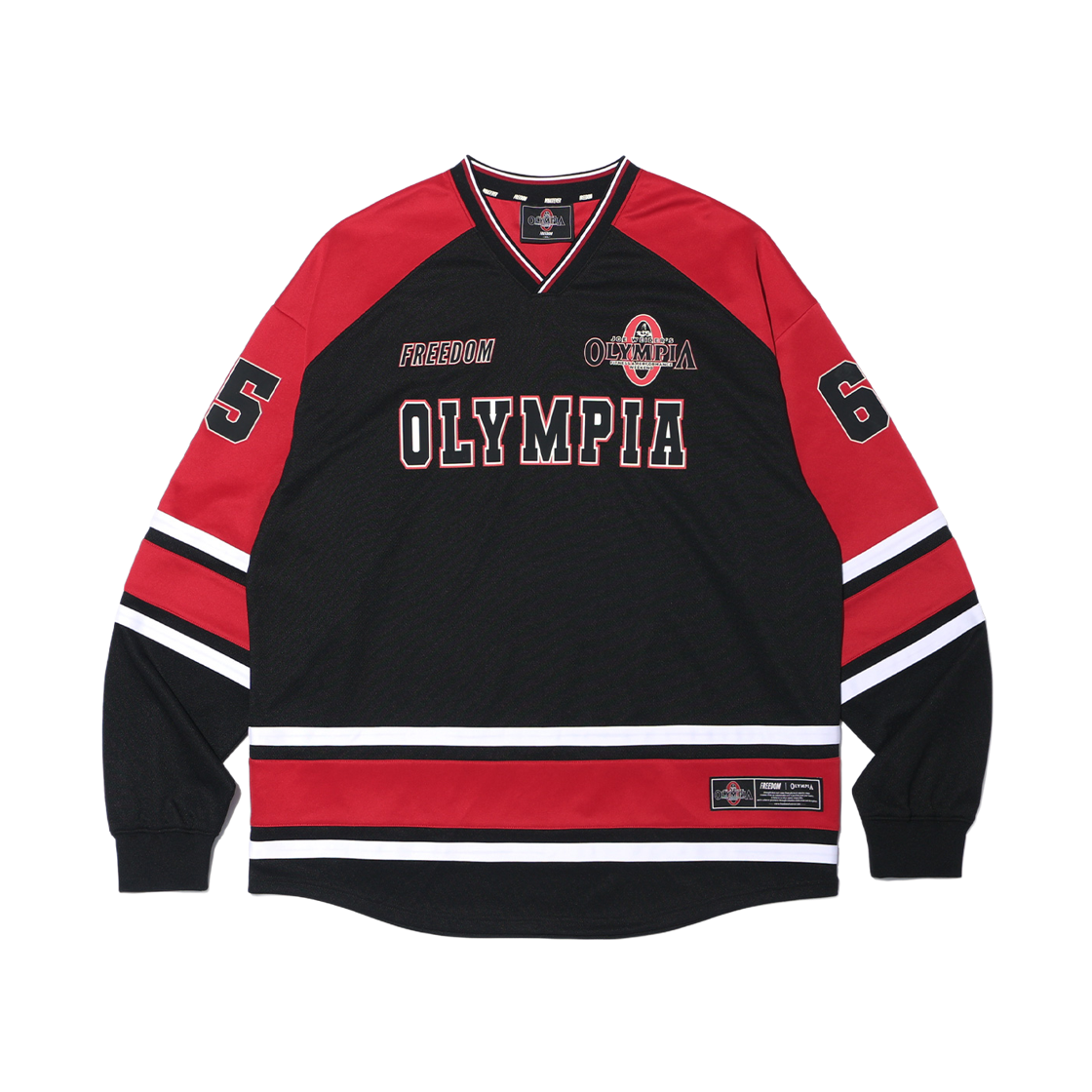 OY26FMLR0070BK FREEDOM Olympia Block Hockey Jersey Black