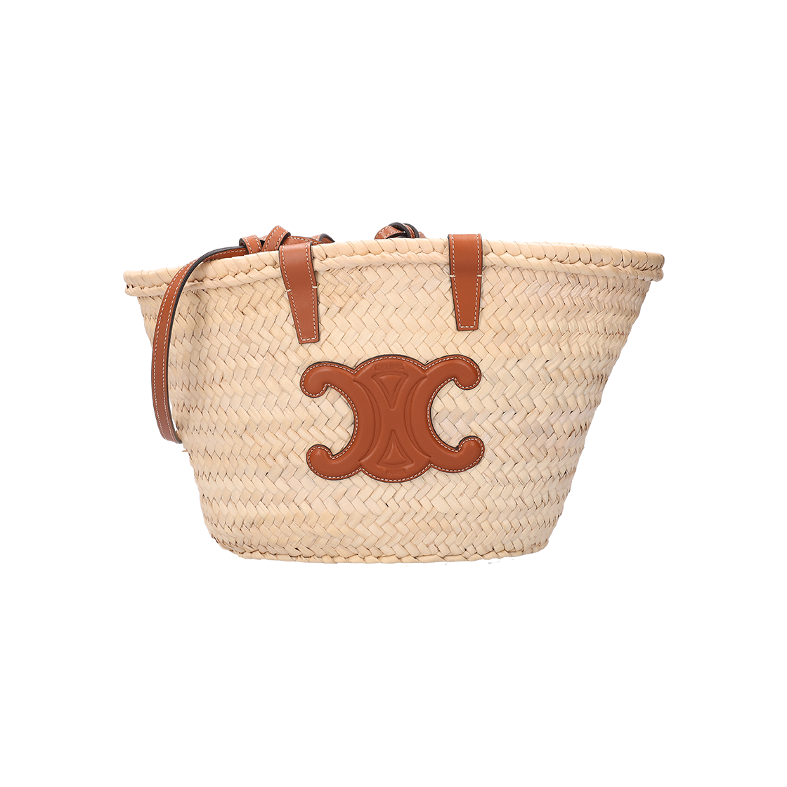ITBSF8H6CL59 Celine Classic Panier Palm Leaf Calfskin Tan