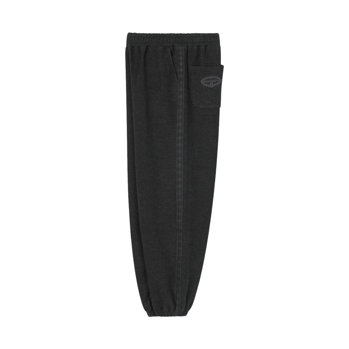 에핑글러 우먼 울 블렌드 레이스드 스웨트팬츠 차콜 - 26FW(Epingler Women Wool Blend Laced Sweatpants Charcoal - 26FW) - 3