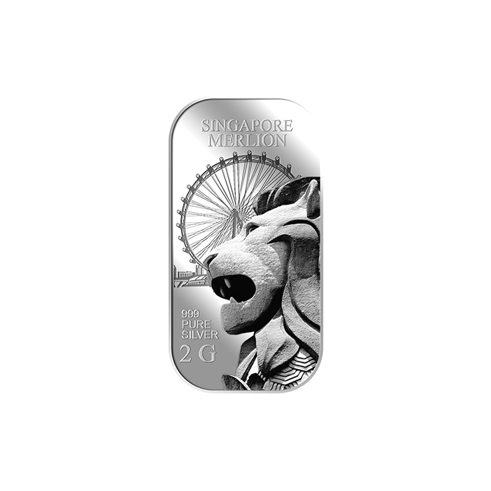 퓨어골드 순은 싱가폴 프리미엄 실버바 2g 멀라이언 플라이어(puregoldsg Merlion Flyer 2G Silver Bar)